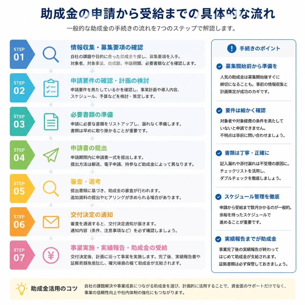 4. 助成金申請の流れ
