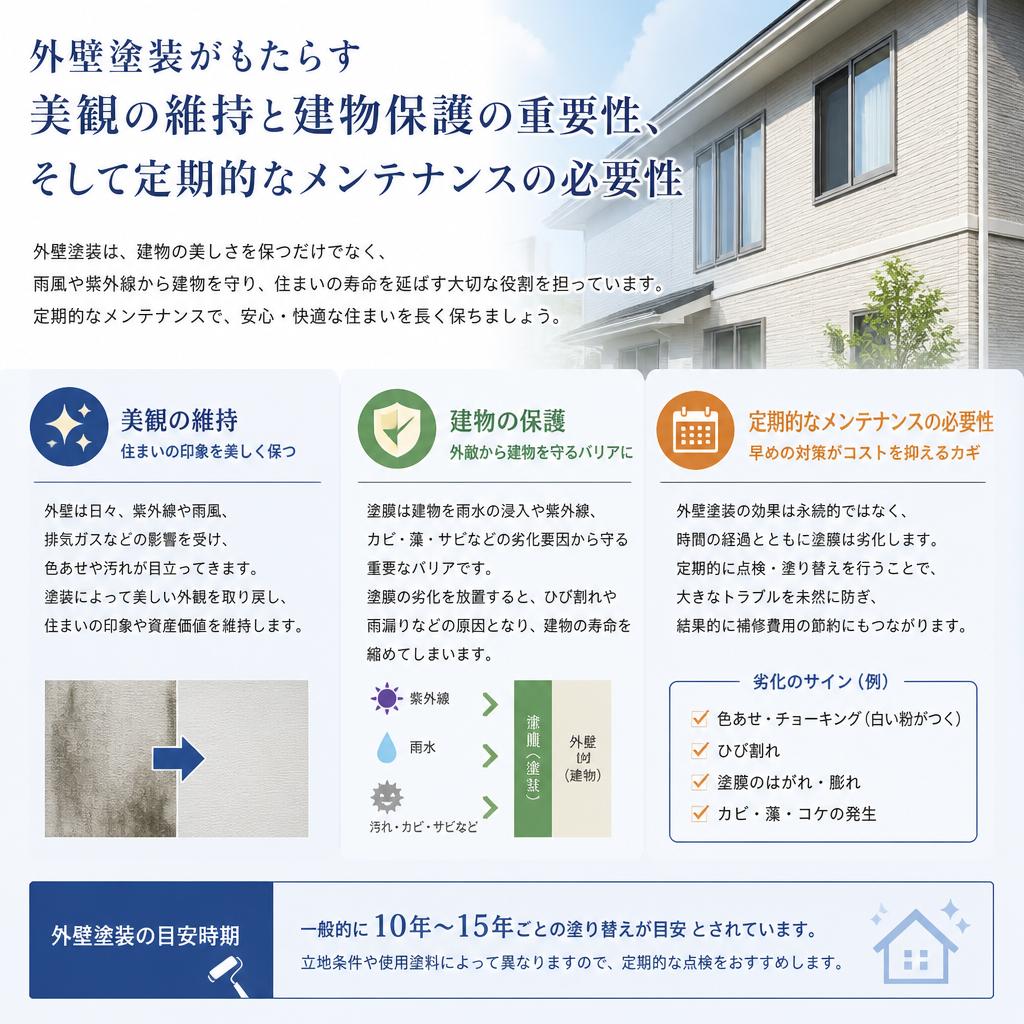 2. 外壁塗装のメリットと必要性
